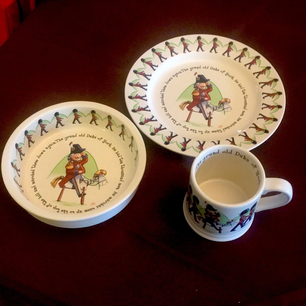 1890 Anderton Pottery England baby set